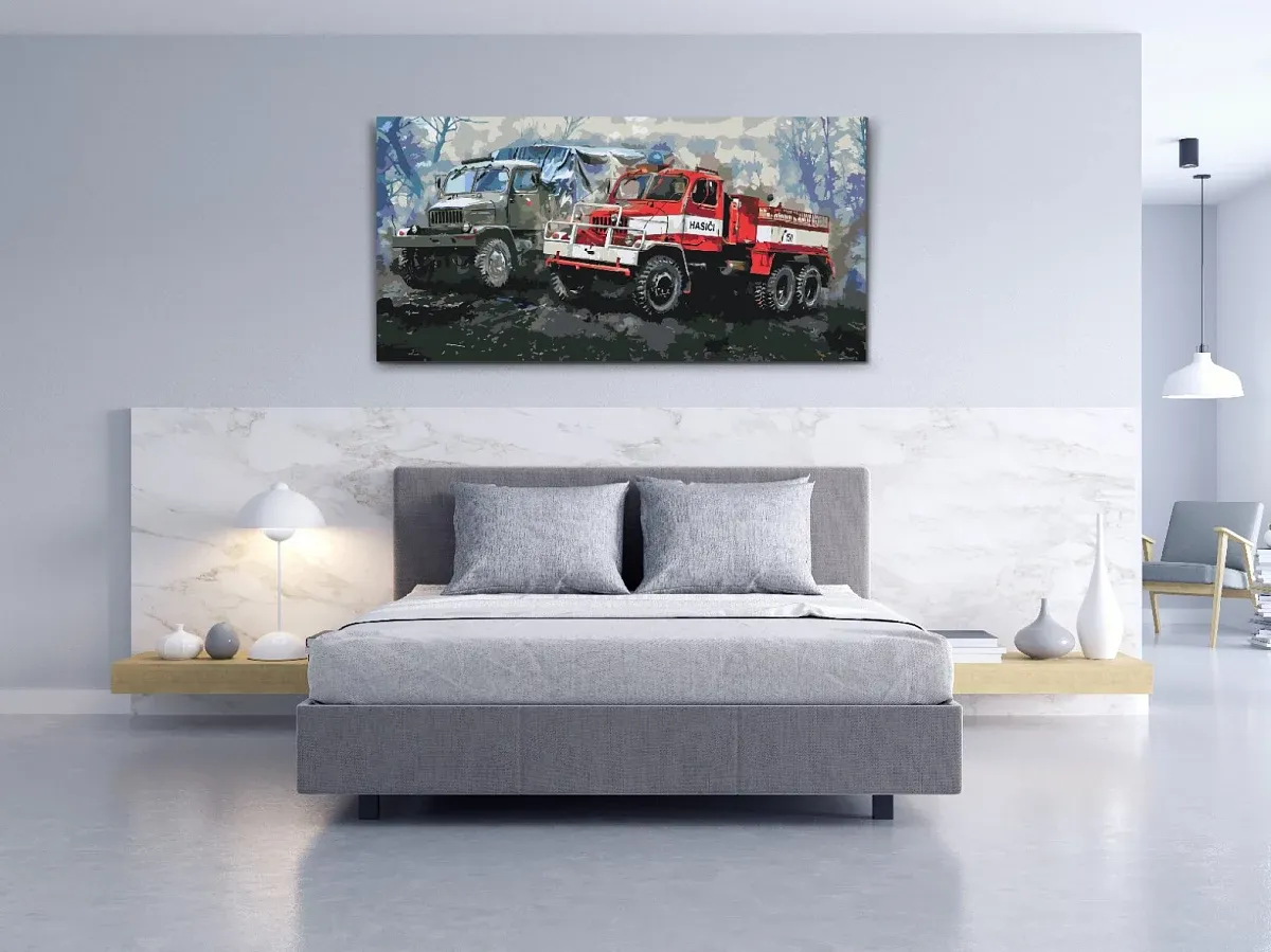Malen nach Zahlen - Bild von Veteran LKW V3S