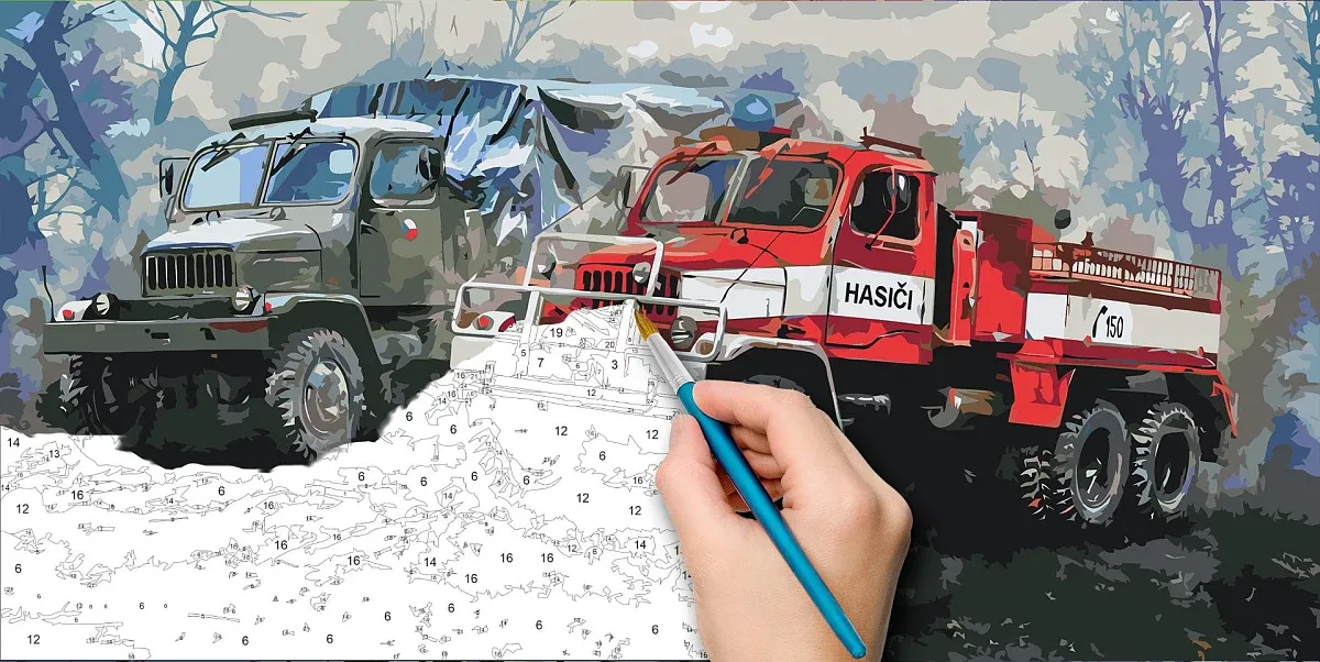 Malen nach Zahlen - Bild von Veteran LKW V3S