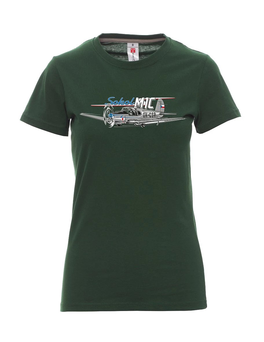 Dunkelgrün T-Shirt für Damen Flugzeug Sokol