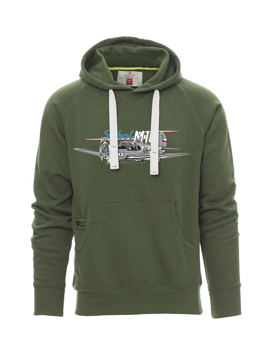 Dunkelgrünes Sweatshirt für Männer Flugzeug Sokol