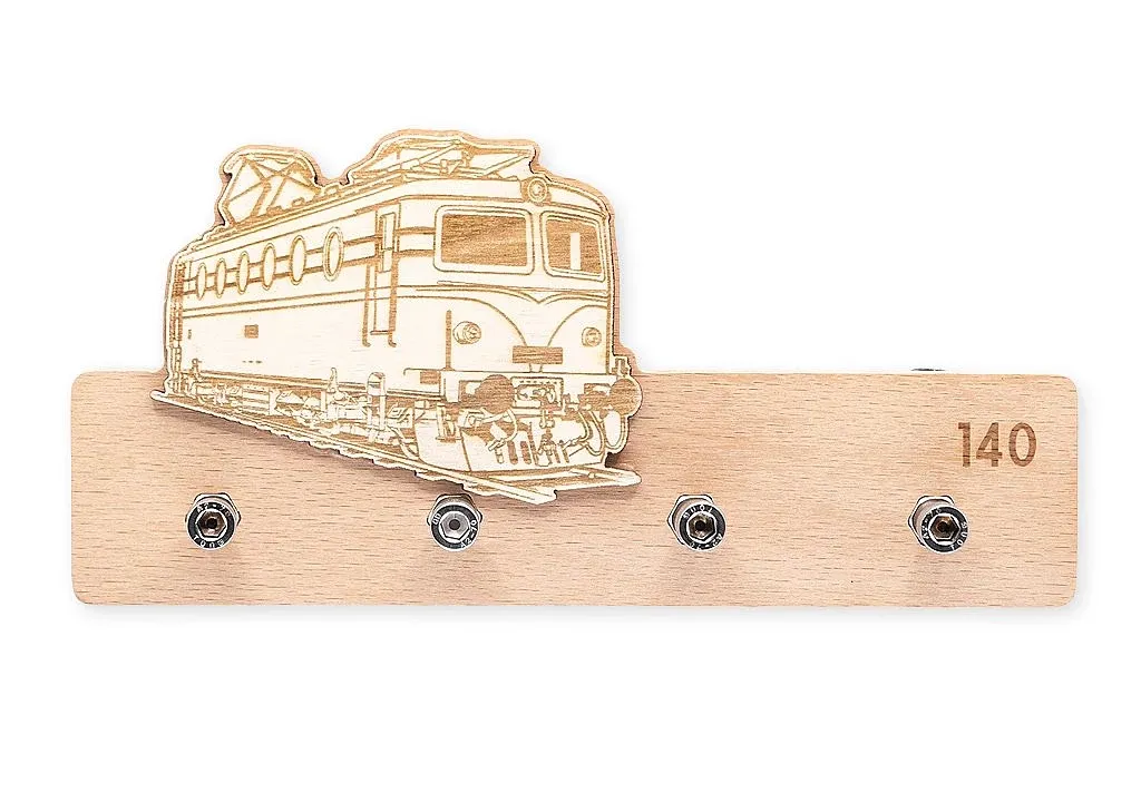 Schlüsselbrett aus Holz Lokomotive 140