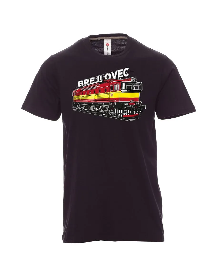 Schwarzes T-Shirt für Männer Lokomotive 753