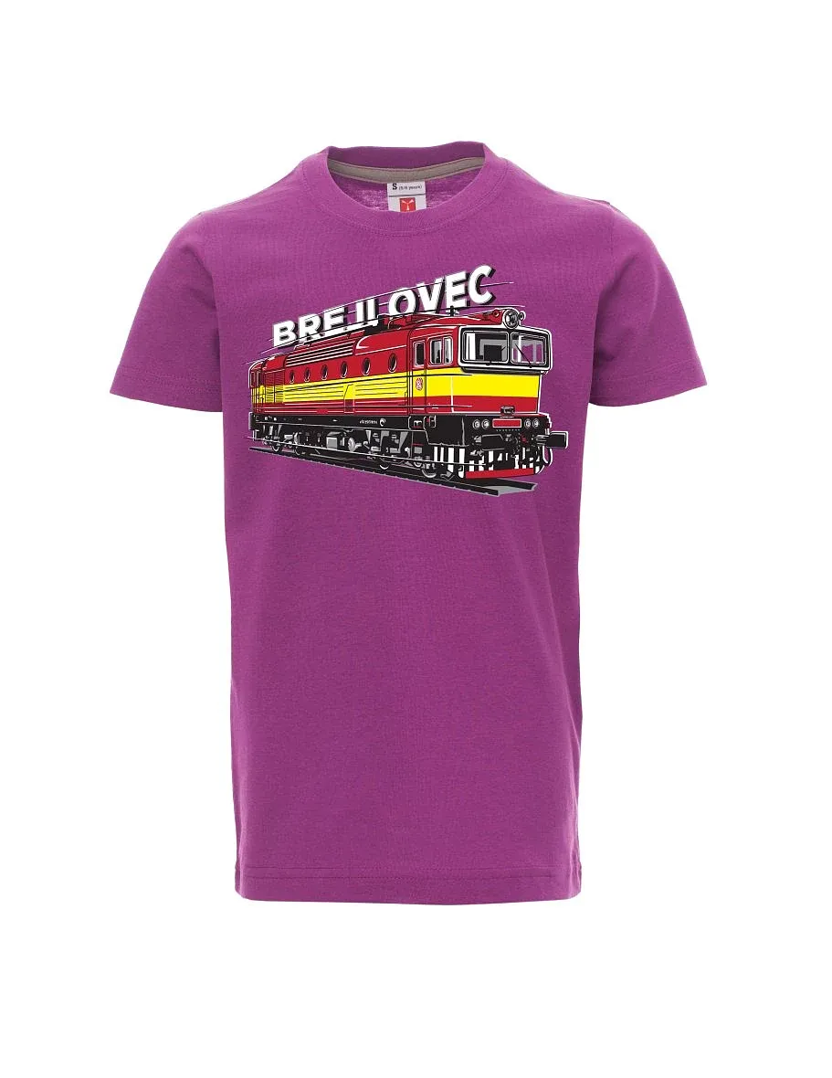 Violett Kinder T-Shirt Lokomotive 753