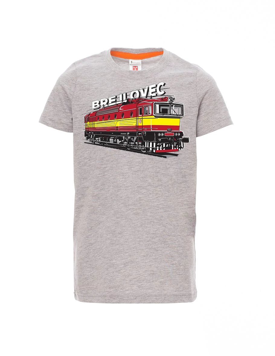 Grau melange Kinder T-Shirt Lokomotive 753