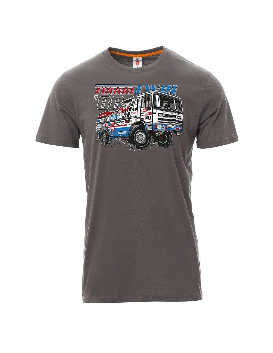 Graues T-Shirt für Männer TurboTwin aus dakar 1988