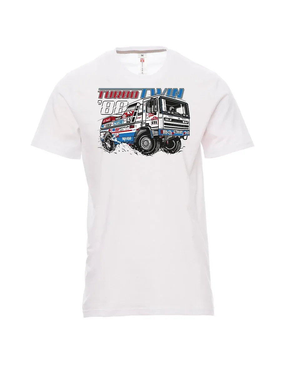 Weißes T-Shirt für Männer TurboTwin aus dakar 1988