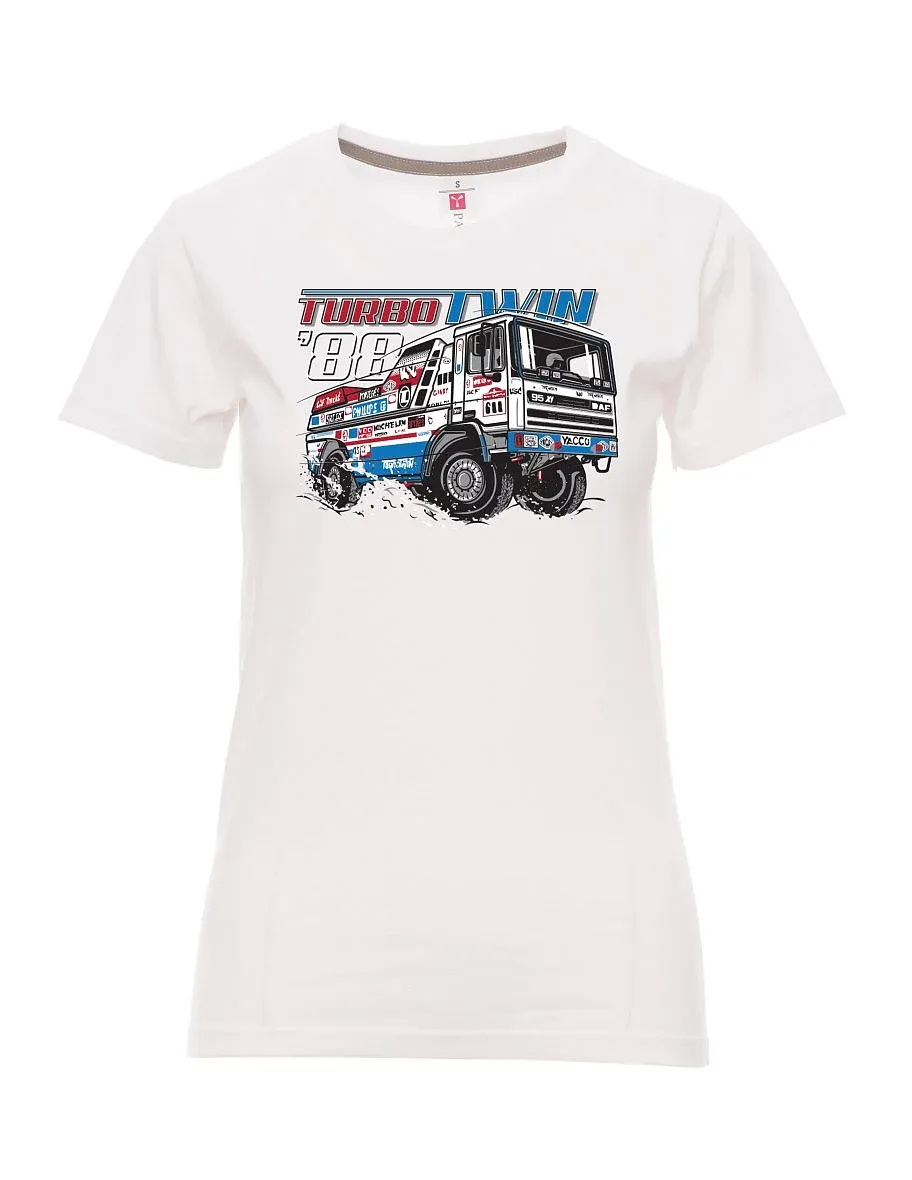 Weißes T-Shirt für Damen TurboTwin aus Dakar 1988