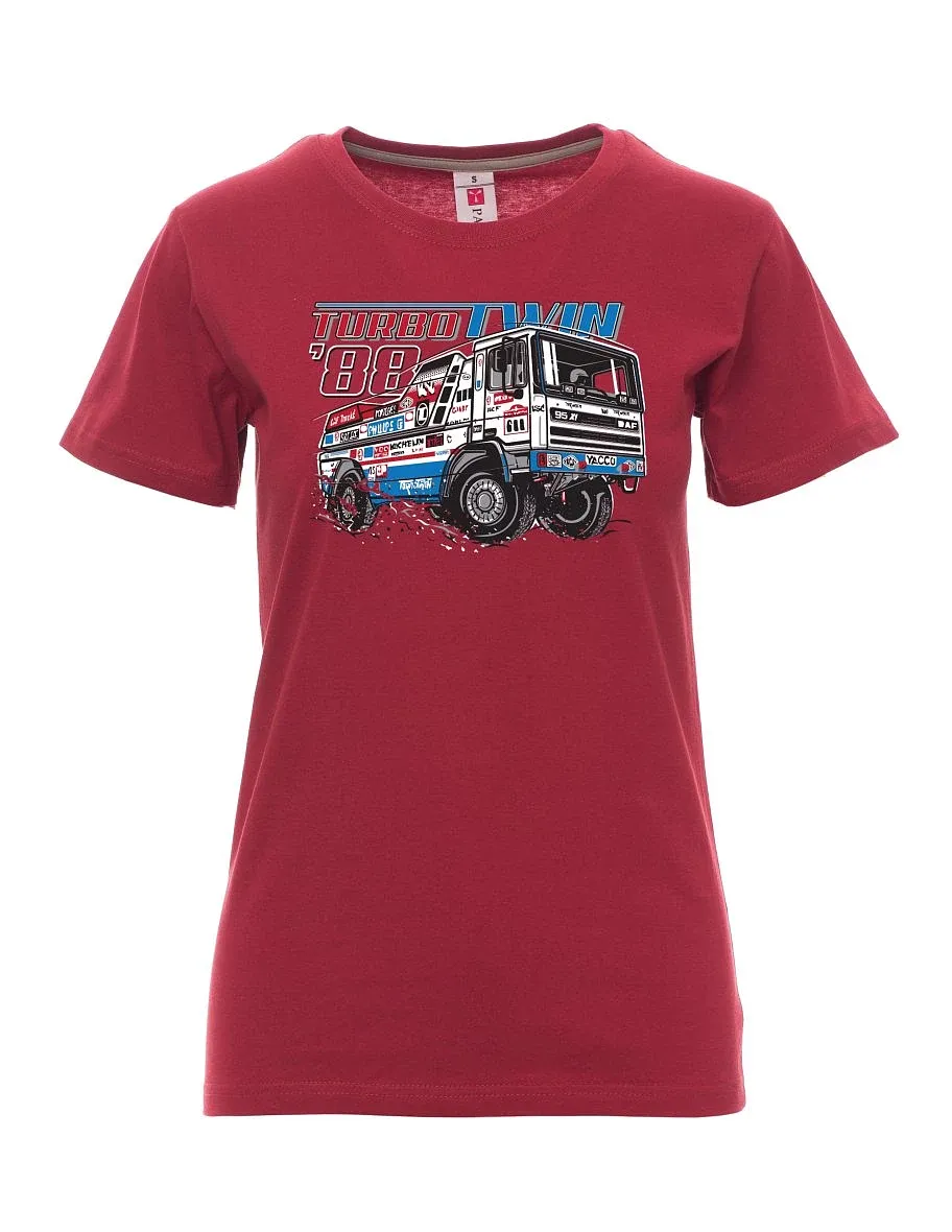 Bordeaux T-Shirt für Damen TurboTwin aus Dakar 1988