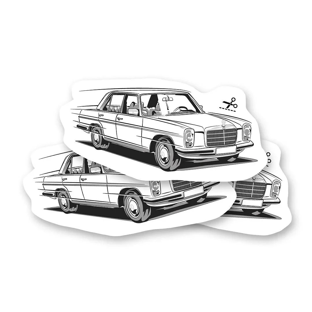 Abwaschbares Tatoo mit den erfahrenen Mercedes W114