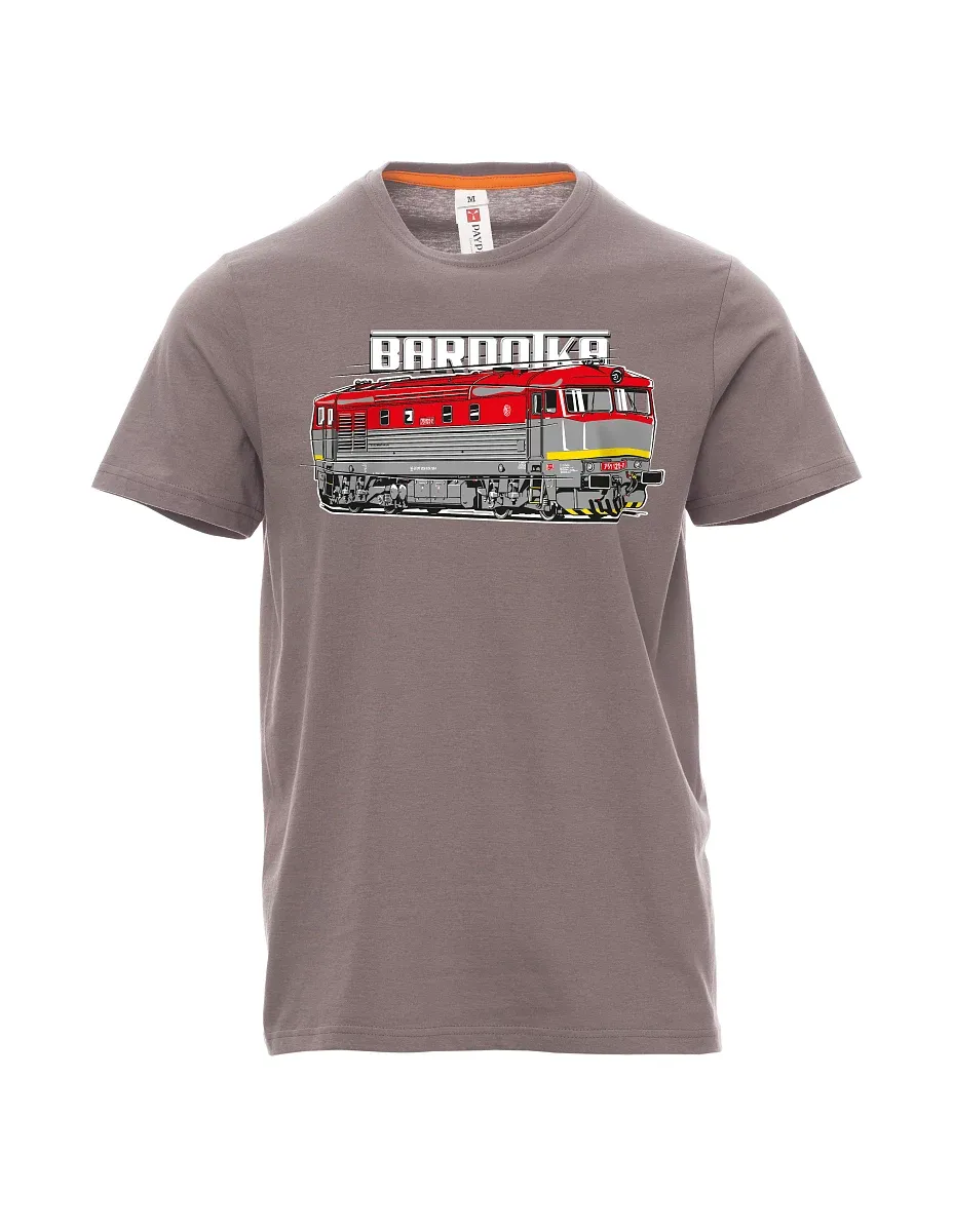 Stahlgrau T-Shirt für Männer Lokomotive Bardotka