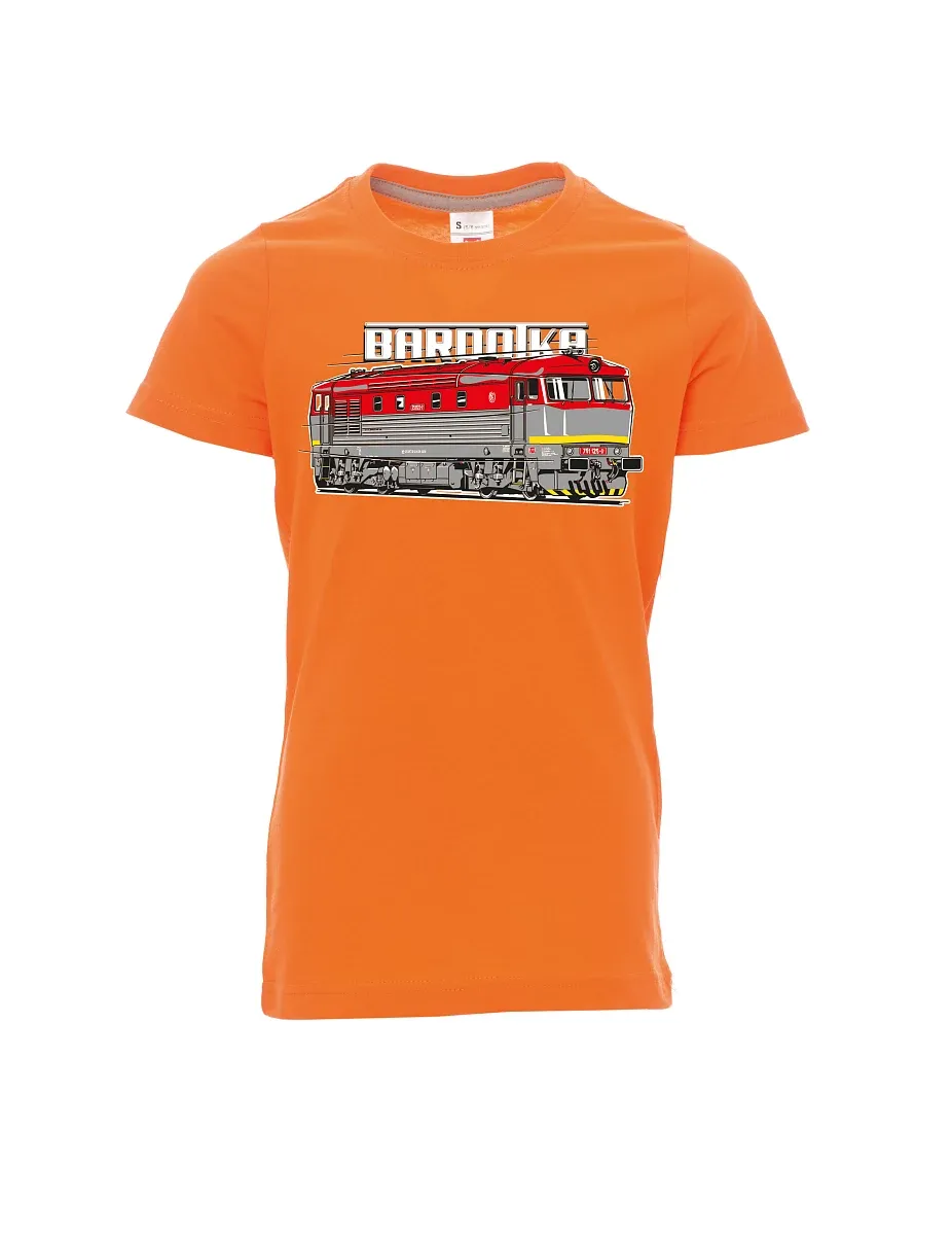 Orange Kinder T-Shirt Lokomotive Bardotka