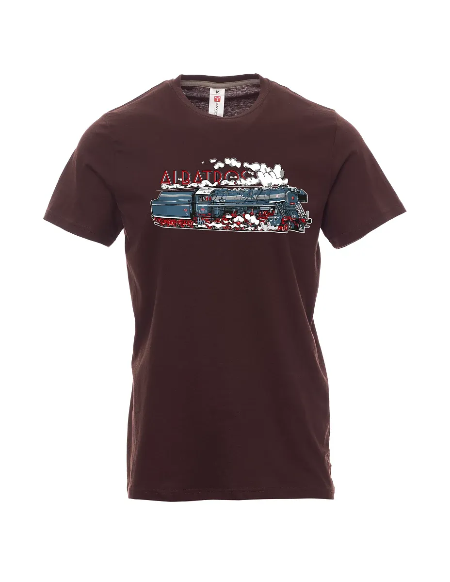 Dunkelbraun T-Shirt für Männer Lokomotive Albatros