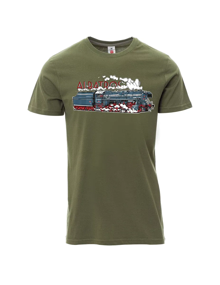 Khaki T-Shirt für Männer Lokomotive Albatros