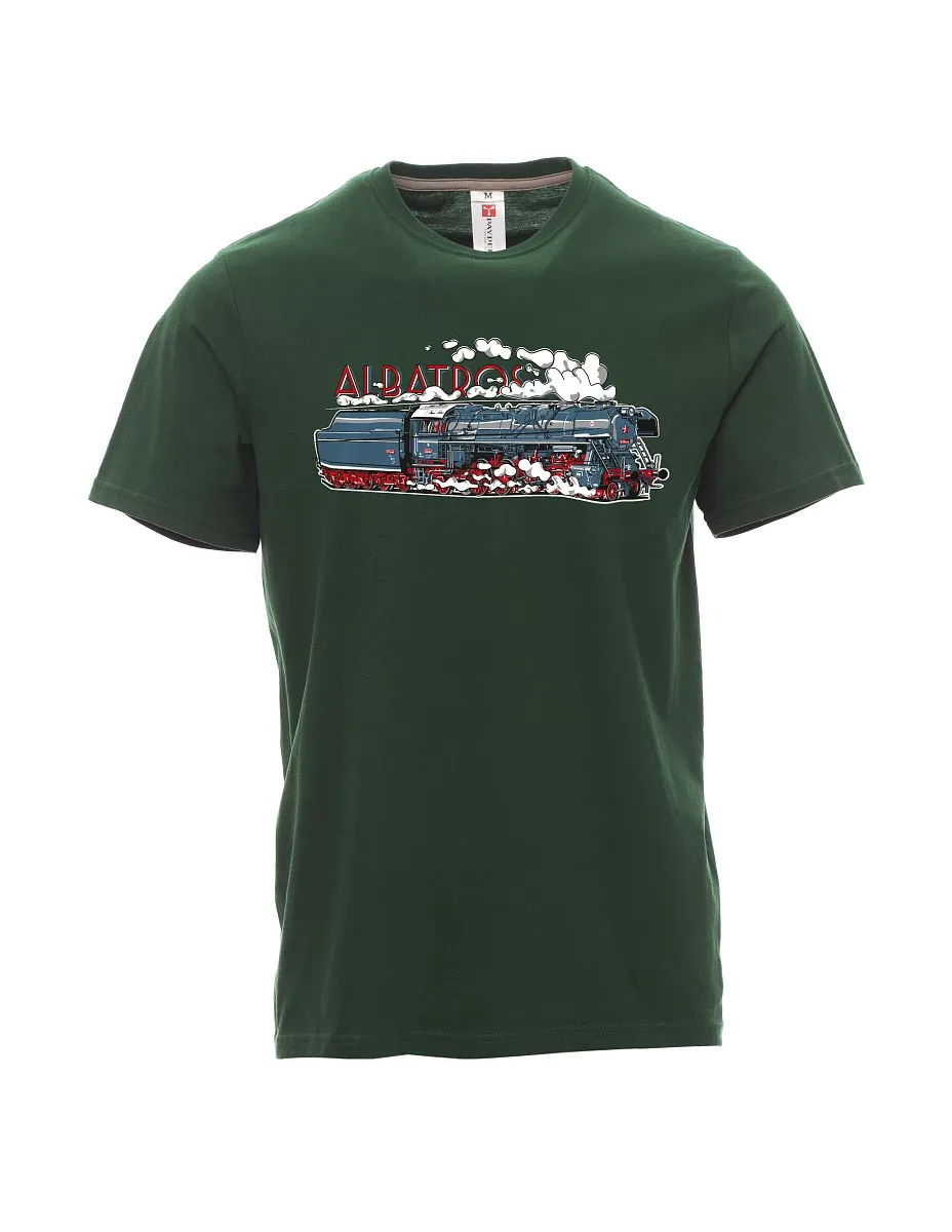 Dunkelgrün T-Shirt für Männer Lokomotive Albatros