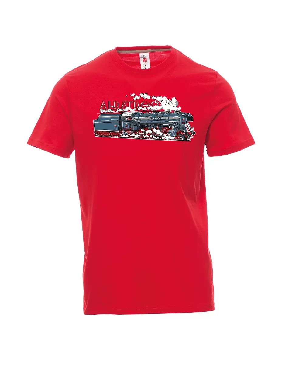 Rotes T-Shirt für Männer Lokomotive Albatros