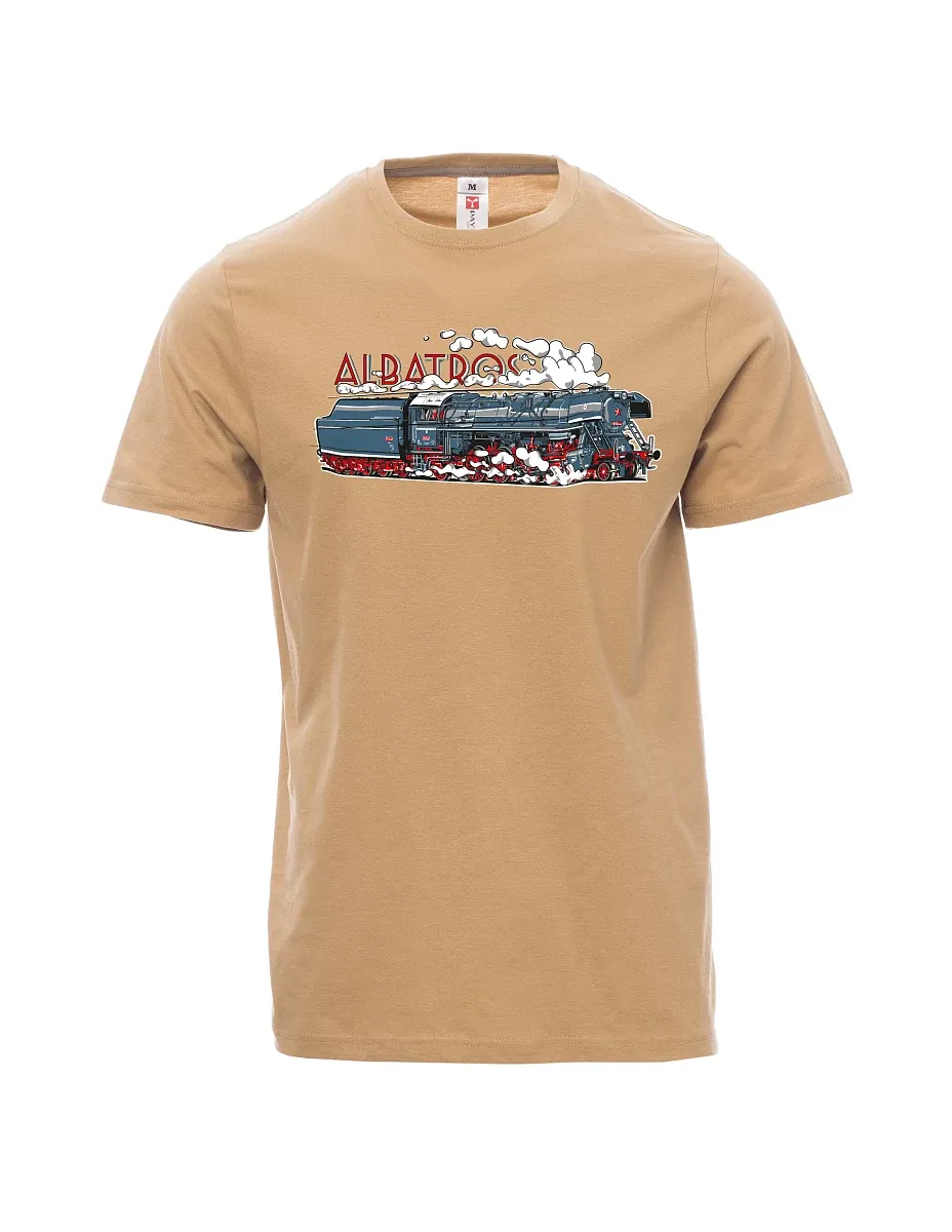 Braunes T-Shirt für Männer Lokomotive Albatros