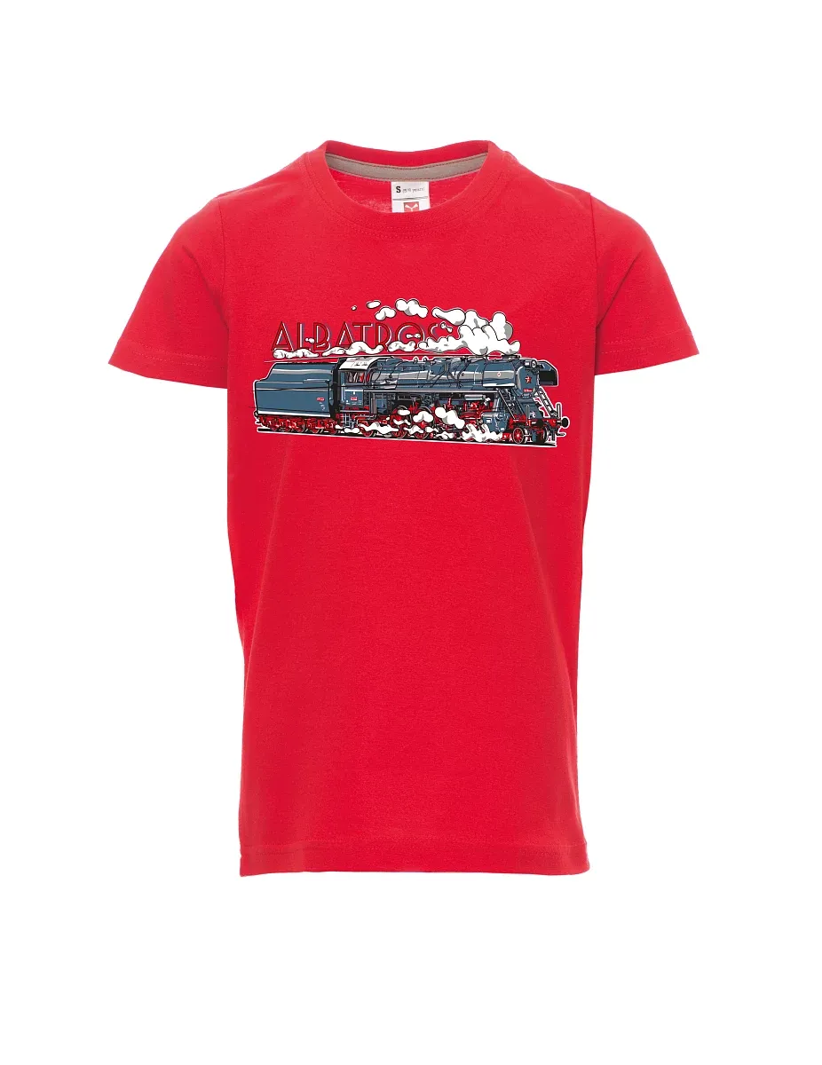 Rotes Kinder T-Shirt Lokomotive Albatros