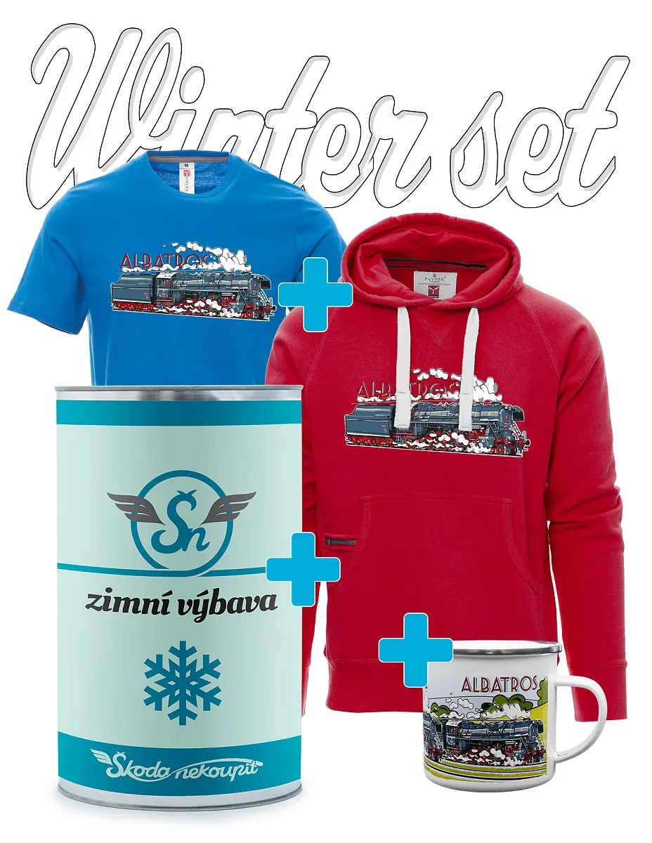 Geschenk Winter-Set Lokomotive Albatros