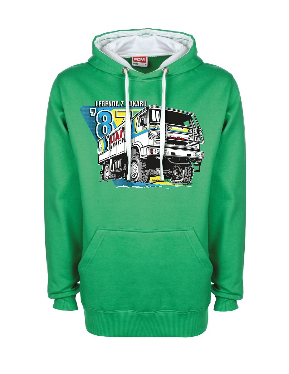 Weiß-grünes Sweatshirt Liaz aus Dakar 1987