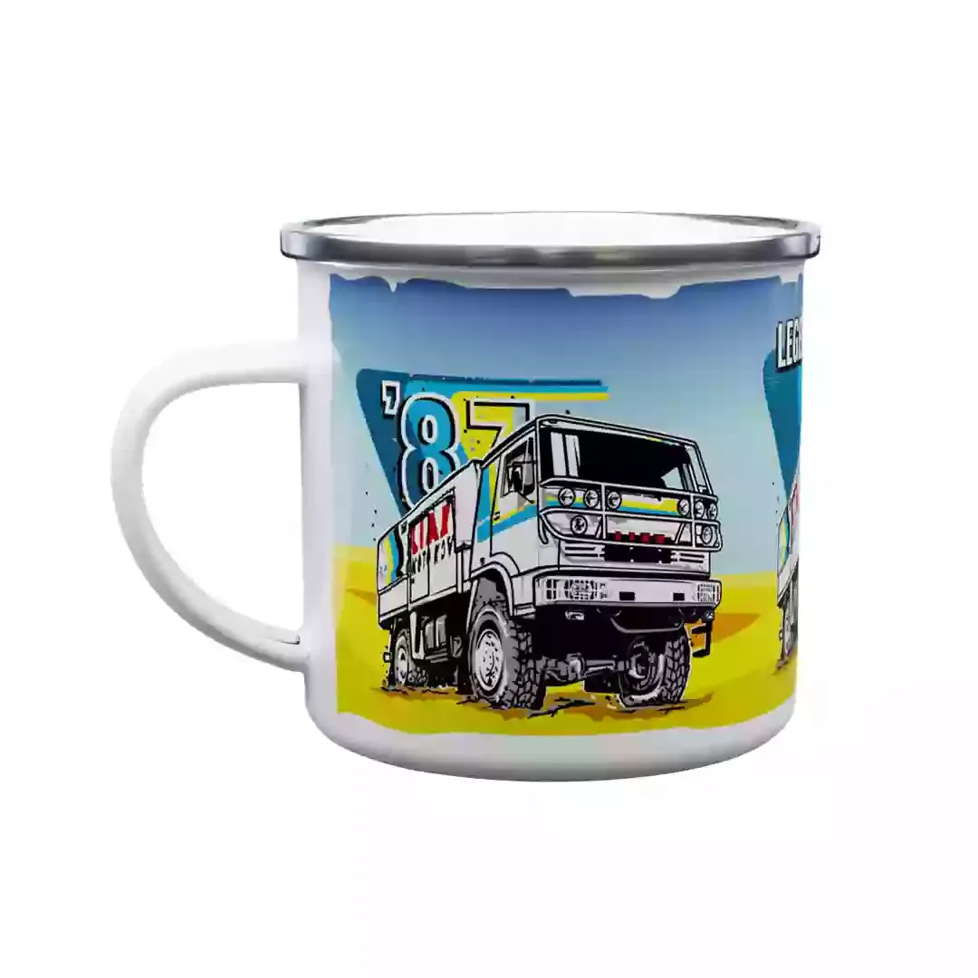 Emaille-Tasse Liaz aus Dakar 1987 330 ml