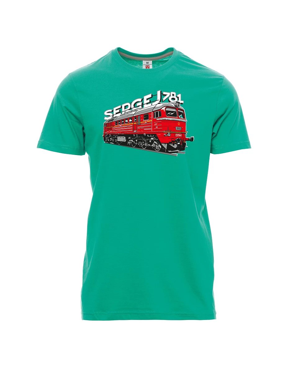 Smaragde T-Shirt für Männer Lokomotive 781 "Sergej" (M62)