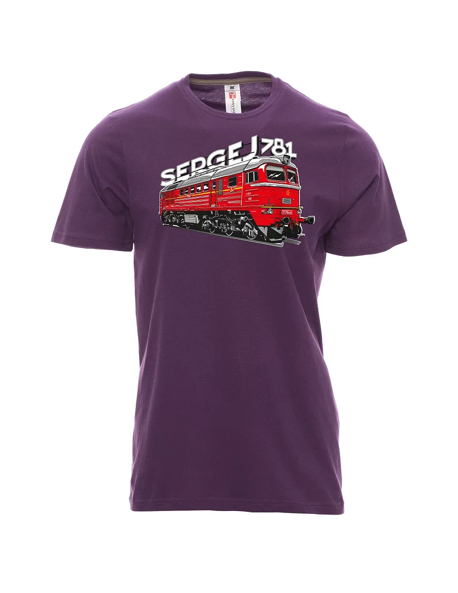 Violett T-Shirt für Männer Lokomotive 781 "Sergej" (M62)