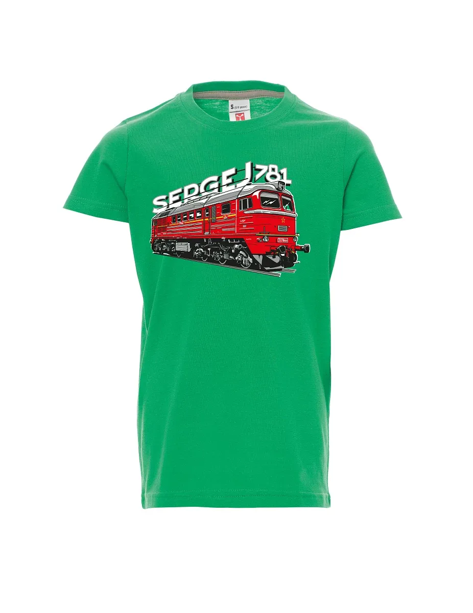 Grünes Kinder T-Shirt Lokomotive 781 "Sergej" (M62)