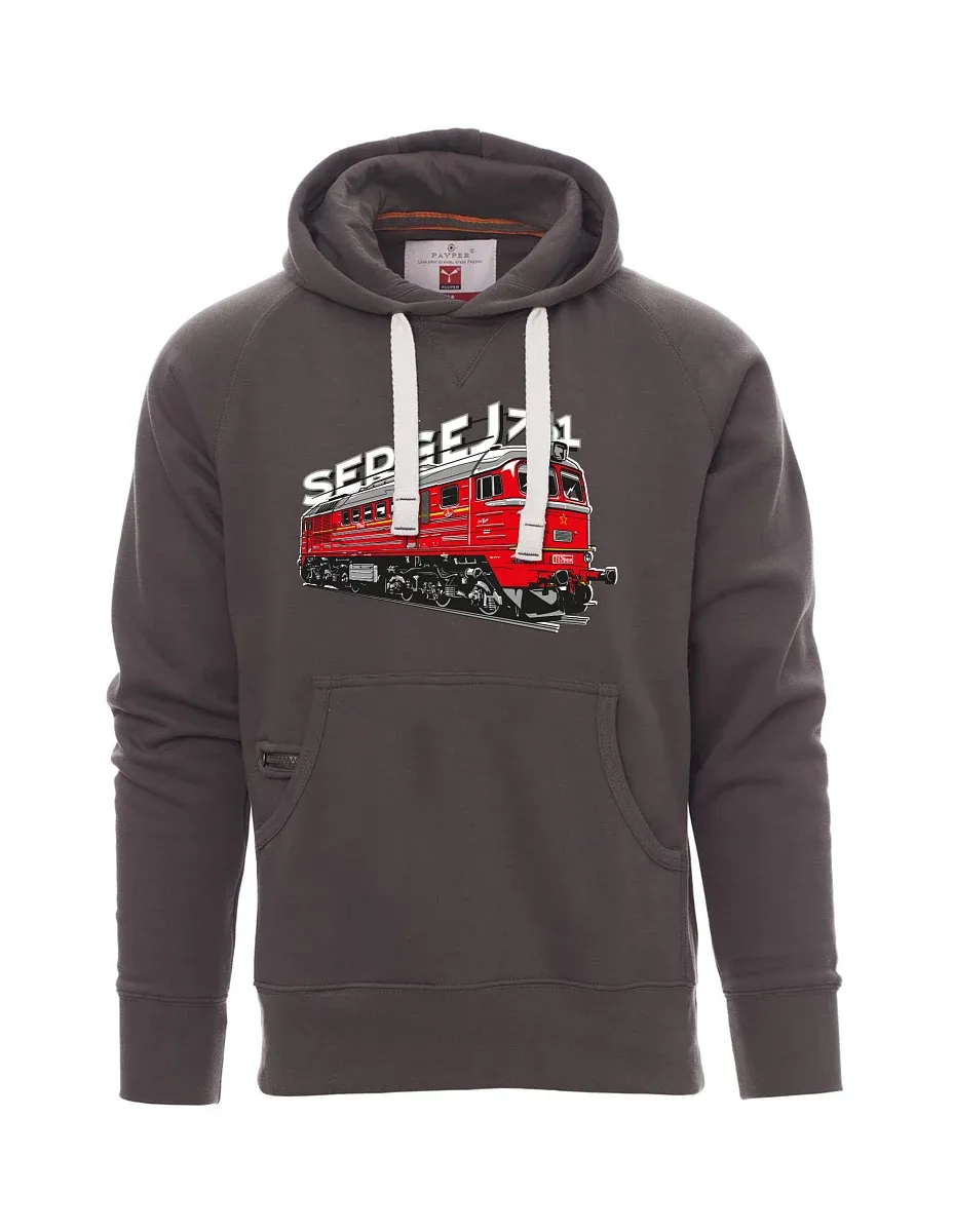 Graues Sweatshirt für Männer Lokomotive 781 "Sergej" (M62)