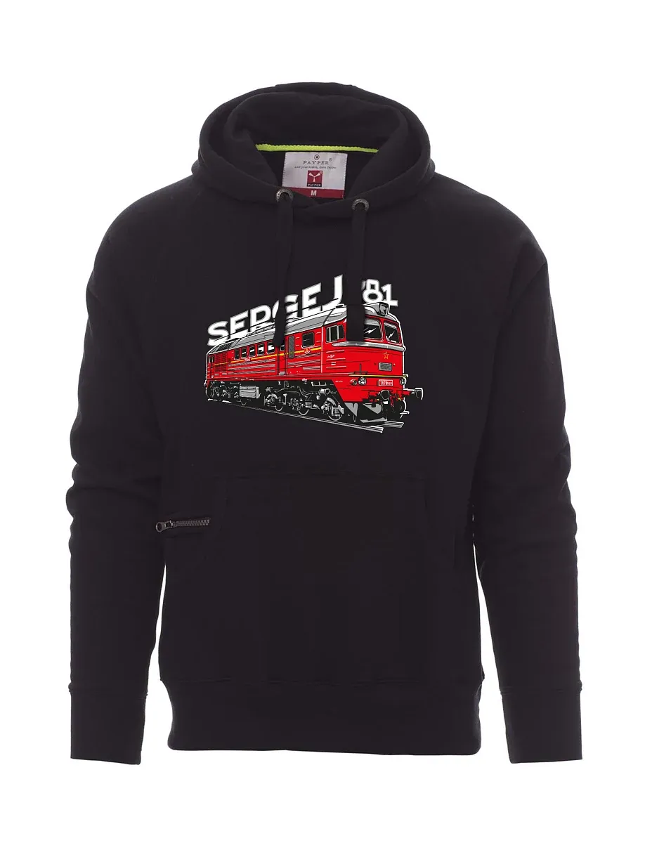 Schwarzes Sweatshirt für Männer Lokomotive 781 "Sergej" (M62)