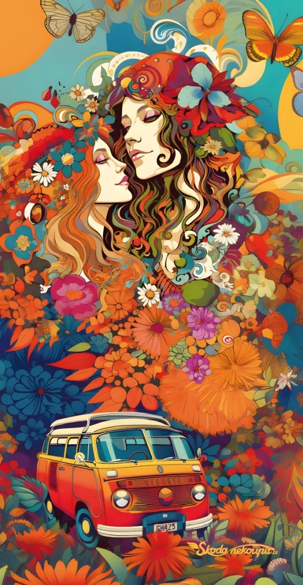 Badetuch Hippie