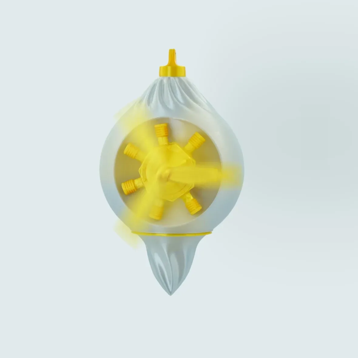 Kinetischer Weihnachtsschmuck goldener Flugzeugmotor