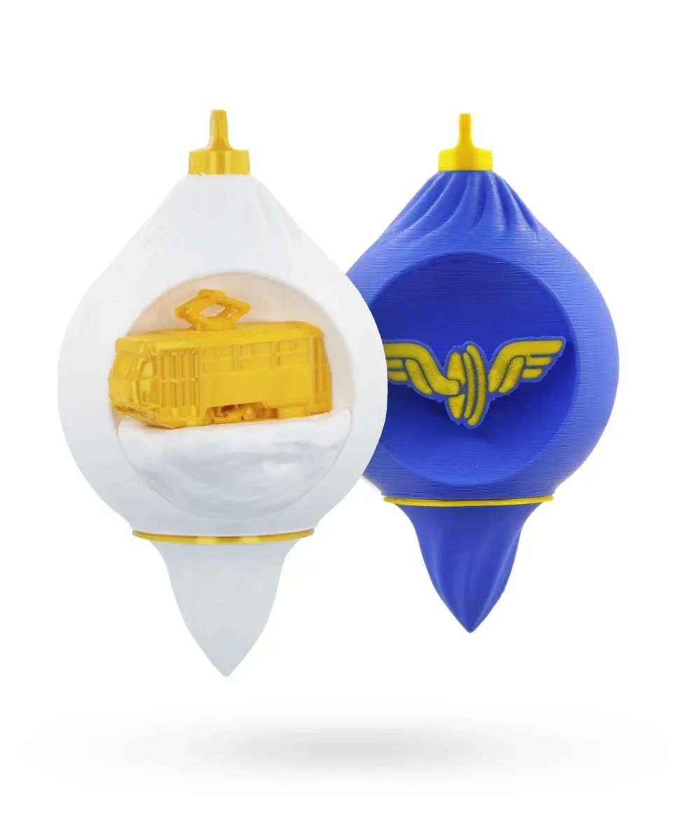Vergünstigtes Set mit Weihnachtsdekorationen Straßenbahn T3 + Eisenbahnlogo