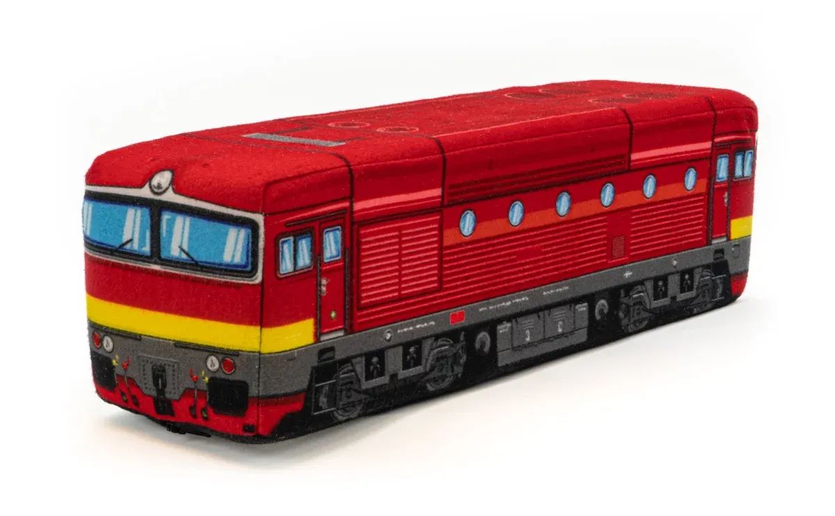 Plüschkissen Lokomotive 750 - „Brille“