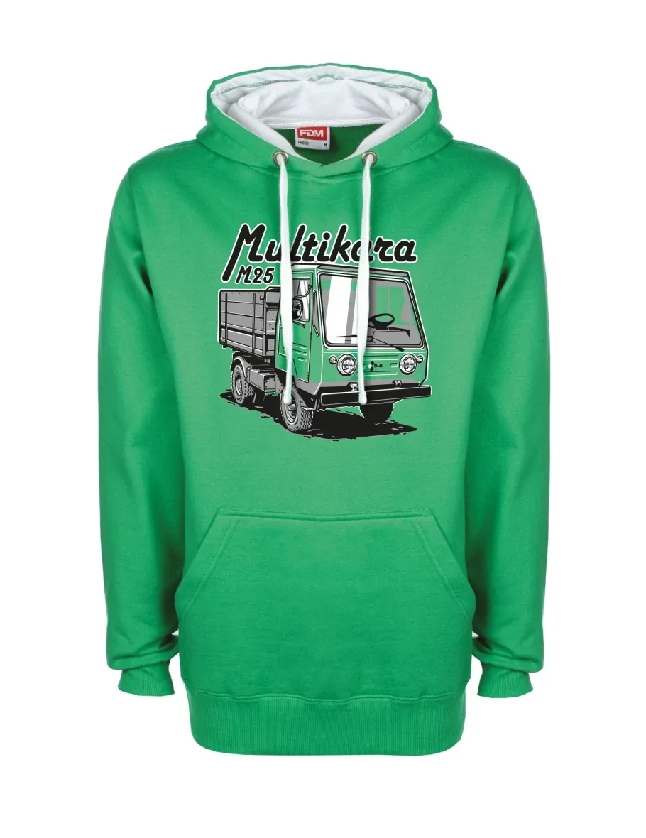 Weiß-grünes Sweatshirt M25