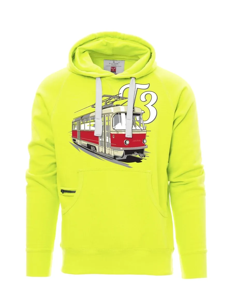Fluoreszierendes Sweatshirt für Männer Straßenbahn T3
