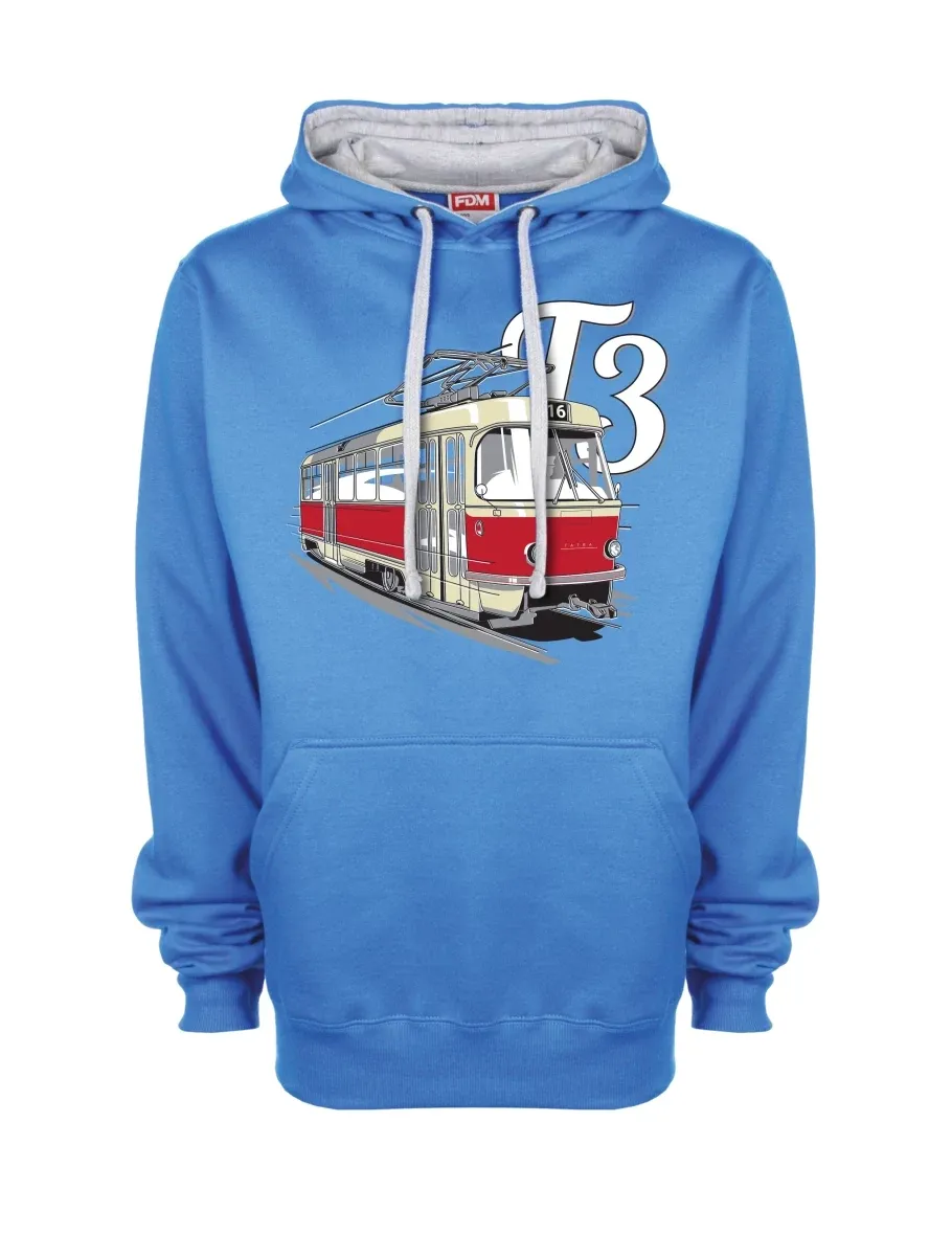 Grau-blaues Sweatshirt Straßenbahn T3