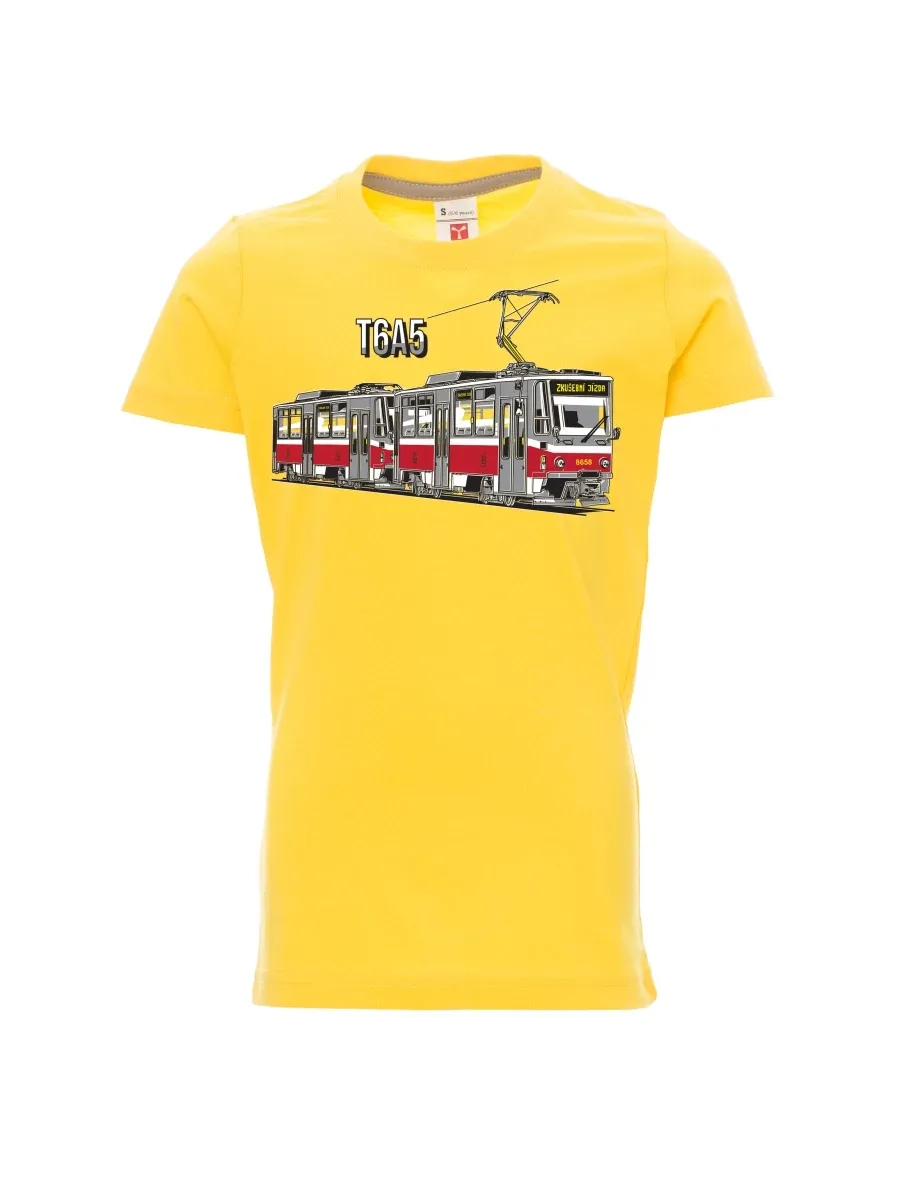 Gelbes Kinder T-Shirt Straßenbahn T6A5