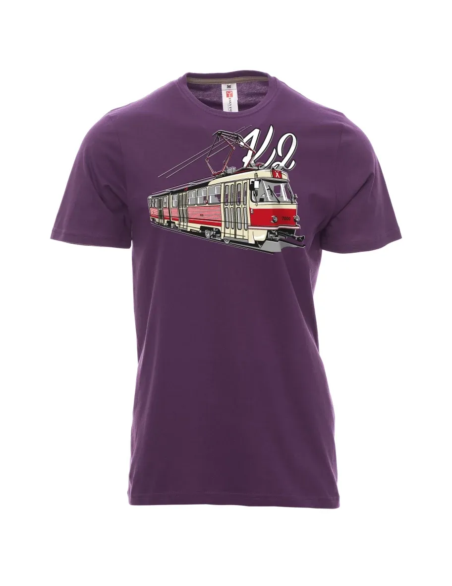 Violett T-Shirt für Männer Straßenbahn K2
