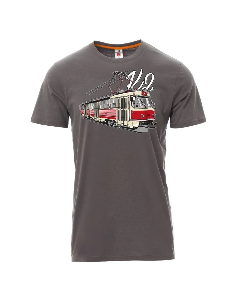 Graues T-Shirt für Männer Straßenbahn K2