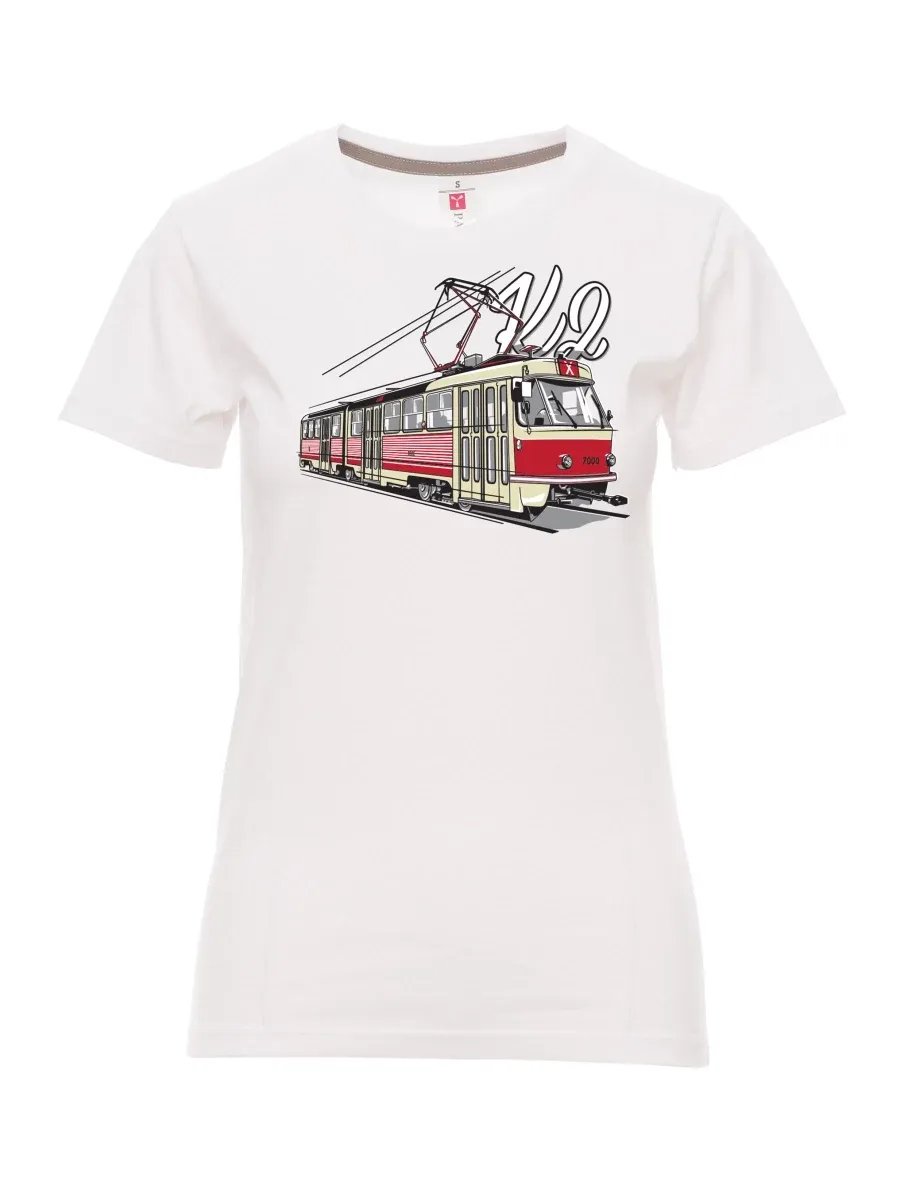 Weißes T-Shirt für Damen Straßenbahn K2