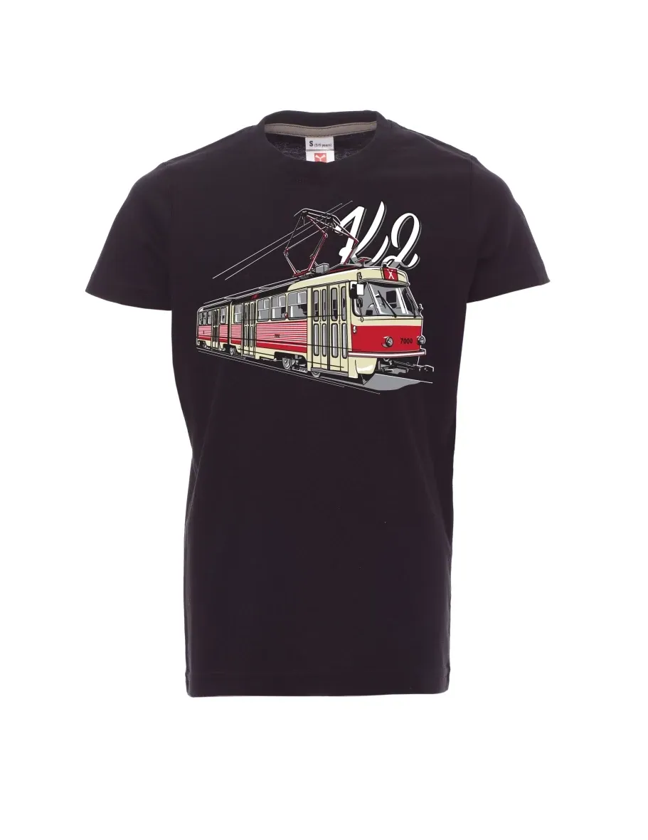 Schwarzes Kinder T-Shirt Straßenbahn K2