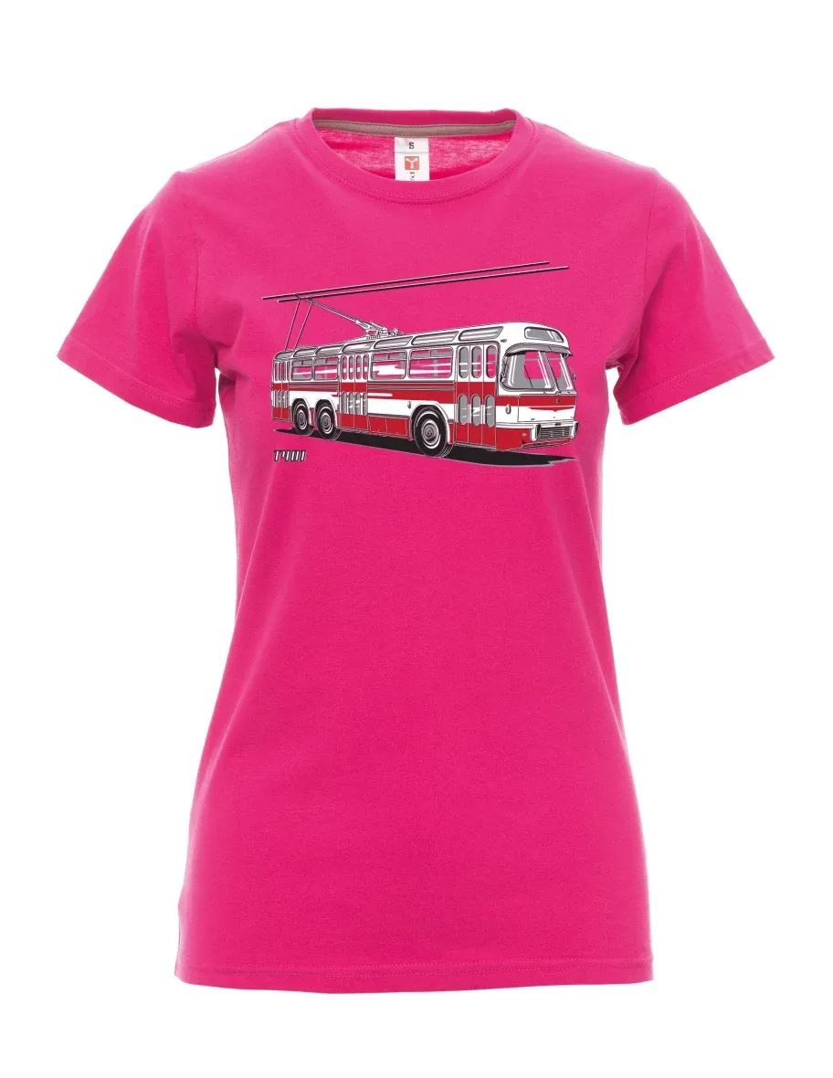 Rosa T-Shirt für Damen Wagen  T401