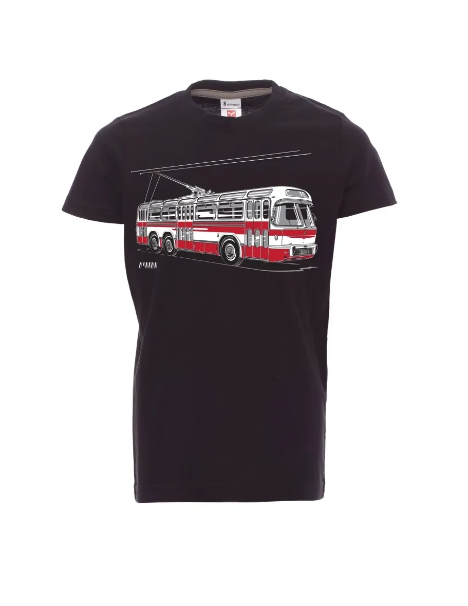 Schwarzes Kinder T-Shirt Wagen  T401