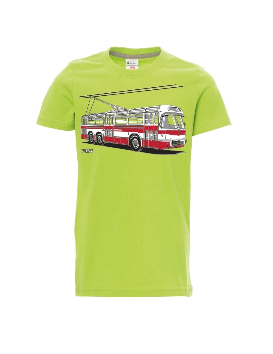 Hellgrünes Kinder T-Shirt Wagen  T401