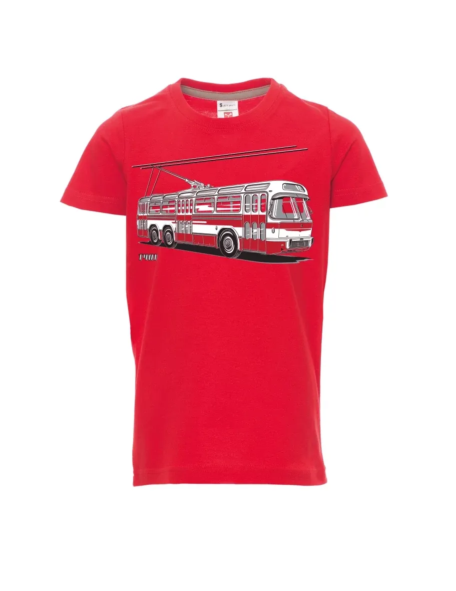 Rotes Kinder T-Shirt Wagen  T401