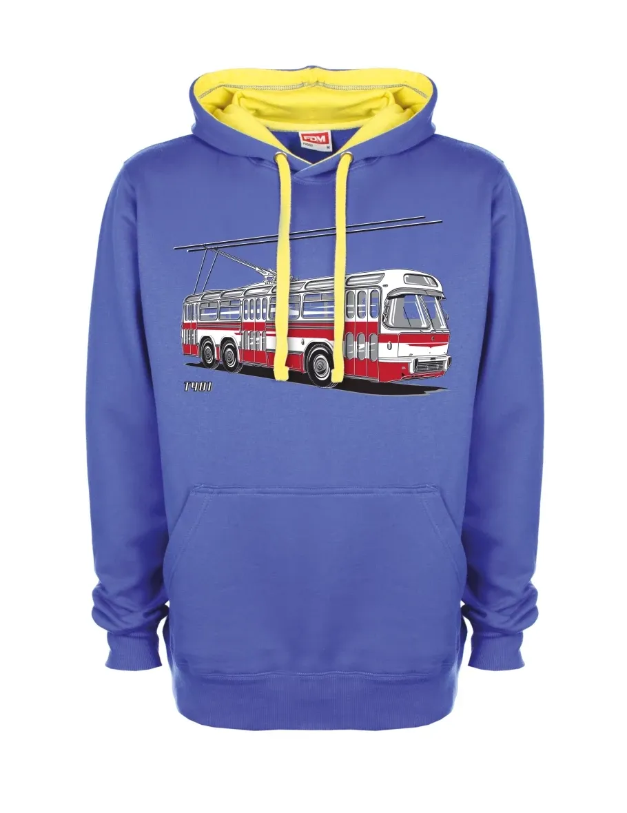 Gelb-blaues Sweatshirt Wagen  T401