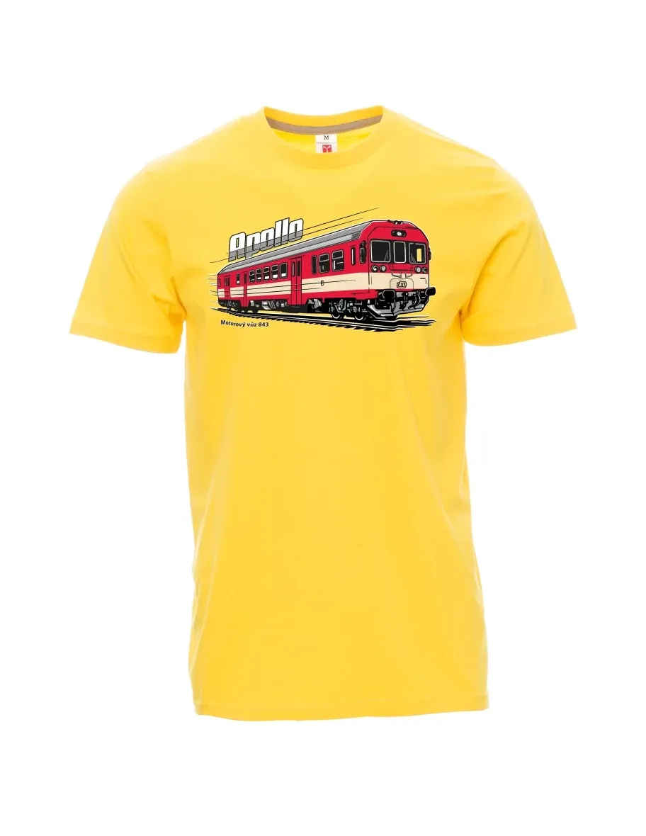 Gelbes T-Shirt für Männer Triebwagen 843 „Apollo“