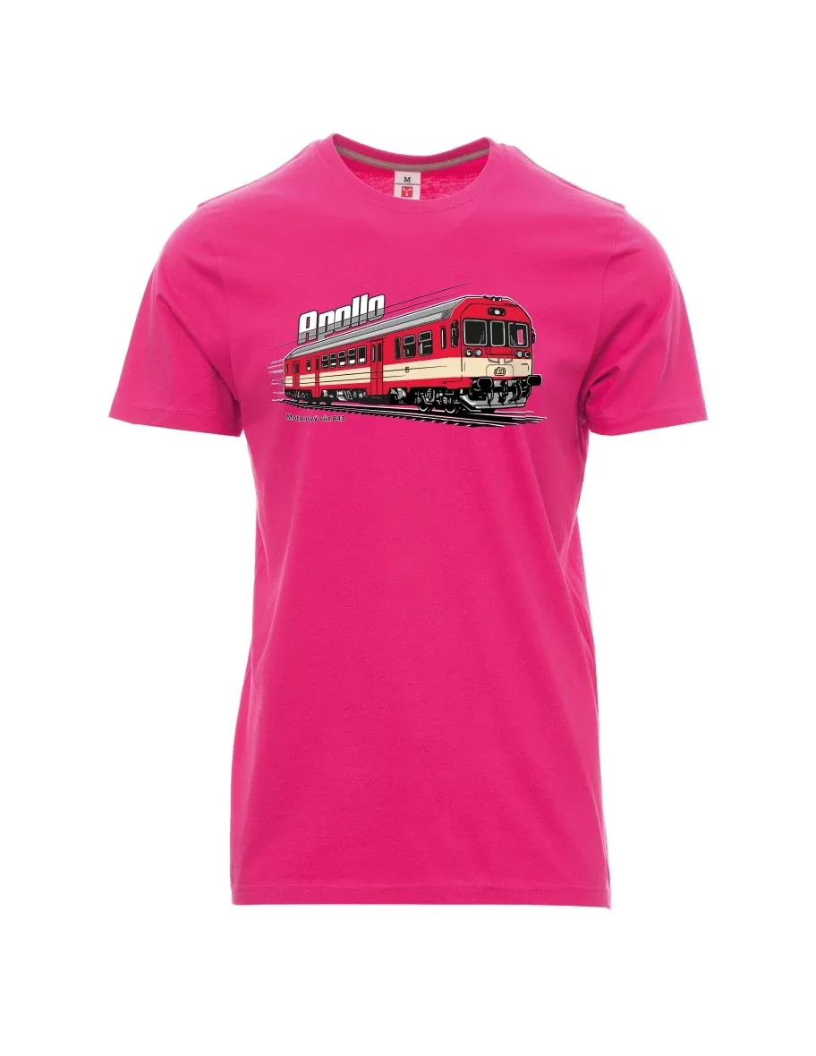 Rosa T-Shirt für Männer Triebwagen 843 „Apollo“