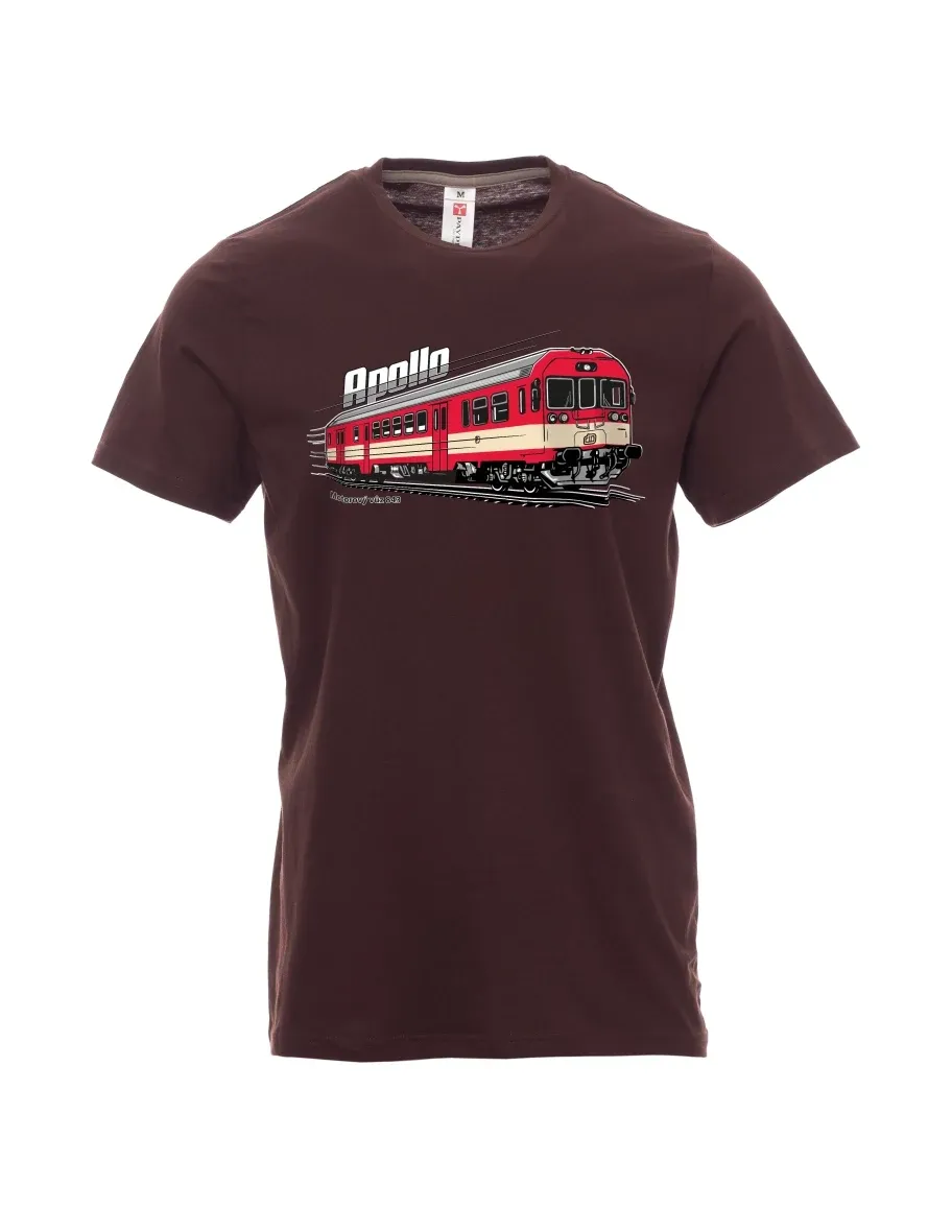 Dunkelbraun T-Shirt für Männer Triebwagen 843 „Apollo“
