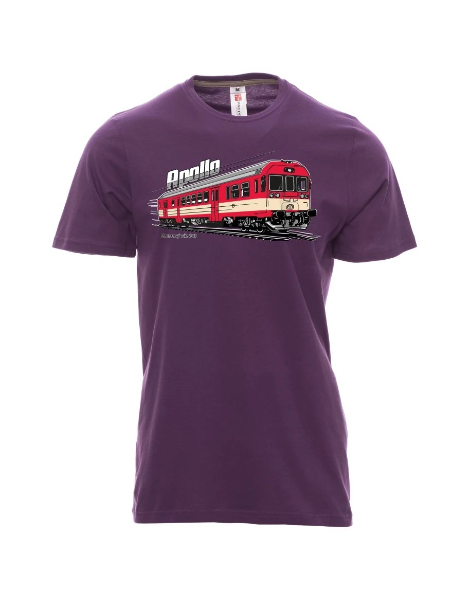 Violett T-Shirt für Männer Triebwagen 843 „Apollo“